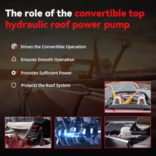 Image of Convertible Top Hydraulic Lift Motor Pump for Impala Eldorado Caprice | Fit 1965-1970 Buick Cadillac Chevy Oldsmobile Pontiac Models, Restores smooth soft top operation for classic car rebuilds