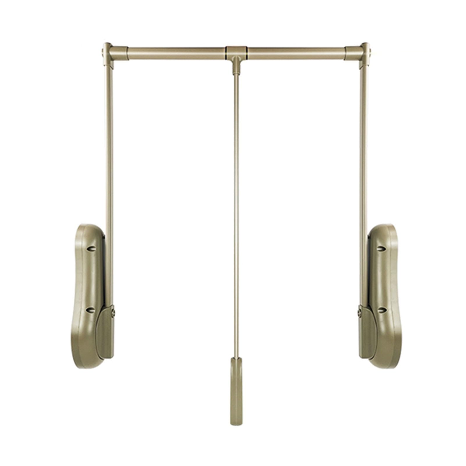 LYHXYLFT Pull Down Closet Rod,Hanging Lift Clothes Wardrobe Rail,Silent Buffer Closet Pull Down Rods,Adjustable Telescopic Lift with Return,Bearing Capacity 30 Kg(510-650mm)