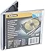Fellowes 98310 Custodia per CD Jewel Case, Confezione da 10 Pezzi, Base Nera