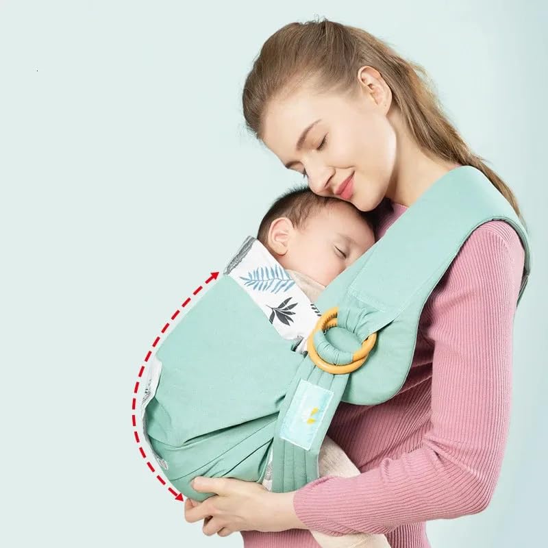 Seafrrzios New Born Wrap Carrier Ring Sling Baby Carrier Adjustable Labor-Saving Baby Wrap Sling - Breathable Baby Carrier Sling, Comfortable & Stylish Bonding Won't Fall Off, Suitable for Newborns and Babies-image-13