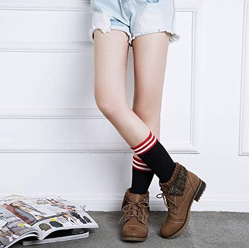 Women’s Knitted Cuff Ankle Booties Lace up Combat Boots Folded Collar Stylish Snow Boots Hiking Shoes (8.5, Taupe) | Image 5