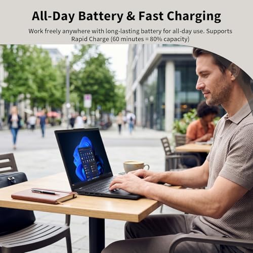 Image of PCONLINE Customized Laptop, Made with ThinkPad L16 Business Laptop, Core Ultra 5 225U, 16 inch FHD+ Touchscreen, Up to 16GB-64GB DDR5, 512GB-2TB SSD, Webcam, Fingerprint Reader, HDMI, Wi-Fi 6, AI-Ready