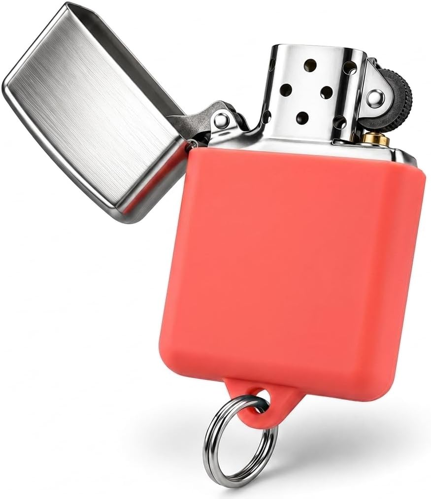 Lighter Case with Keychain Holder Compatible with Zippo - Black