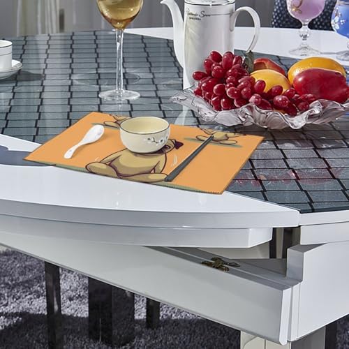 Set de table infroissable en toile de qualité imprimé carlin