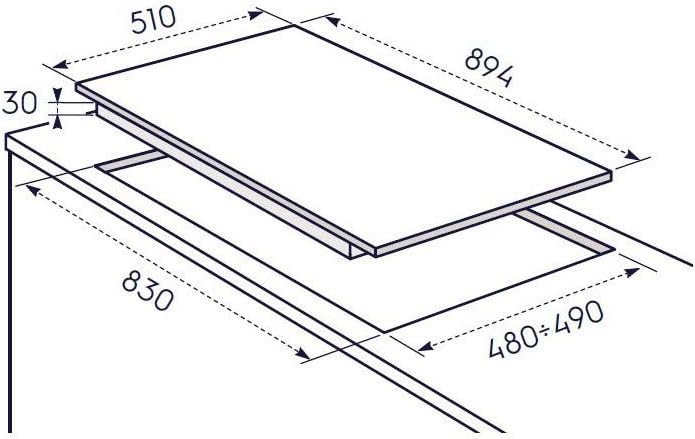 Electrolux - Piano cottura a gas KGS 9536 T finitura terra di francia e manopole nere da 90 cm Electrolux - Piano cottura a gas KGS 9536 T finitura terra di francia e manopole nere da 90 cm