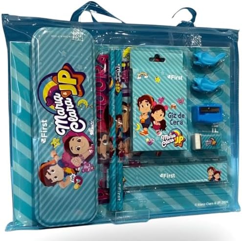 Maria Clara e JP Kit Escolar Completo com Estojo, Caderno, Lápis,...