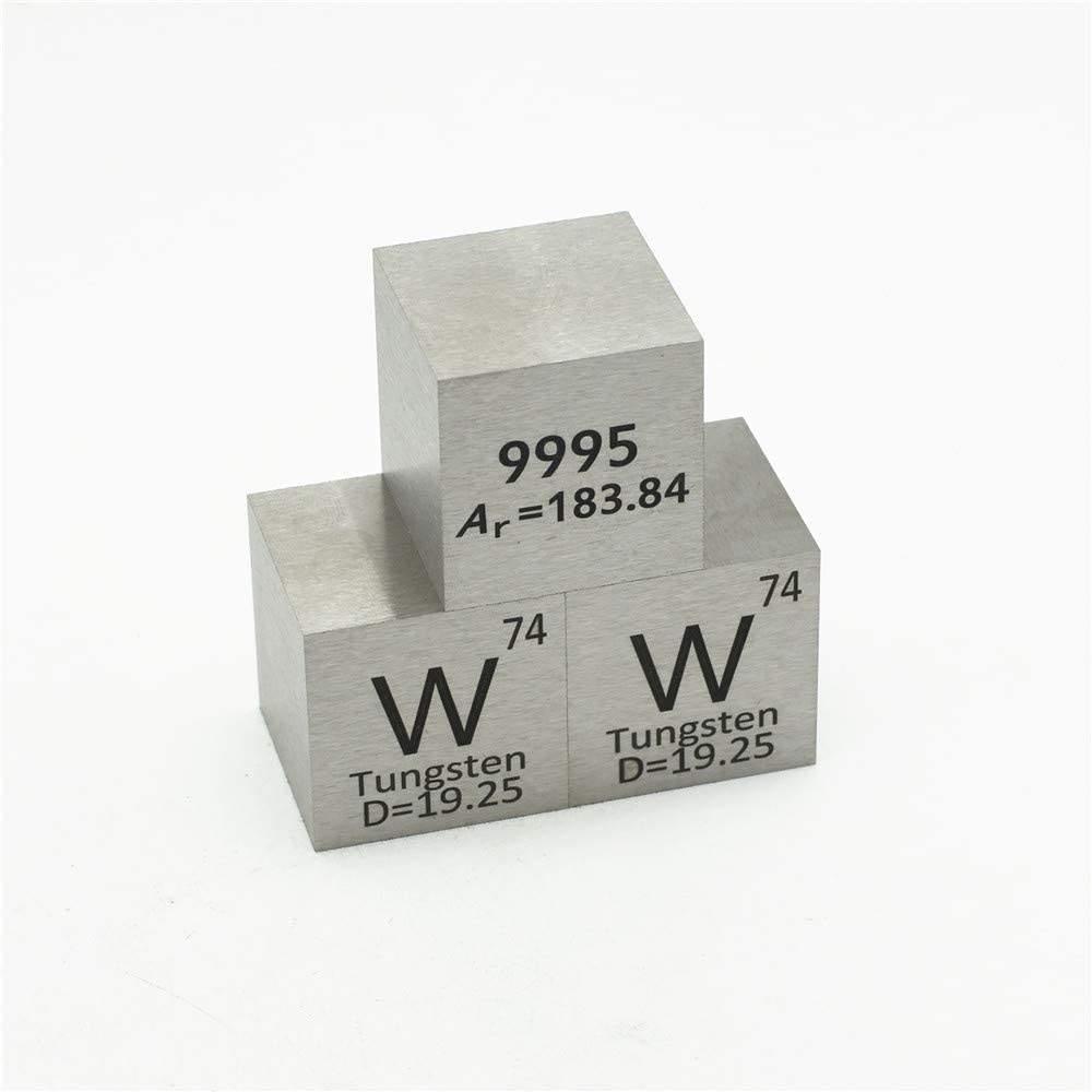Wolfram Element W Gęstość Cube - Element Kolekcja Okresowa Tabela - Laboratorium Eksperyment Materiał DIY Display,25.4mm / 1inch
