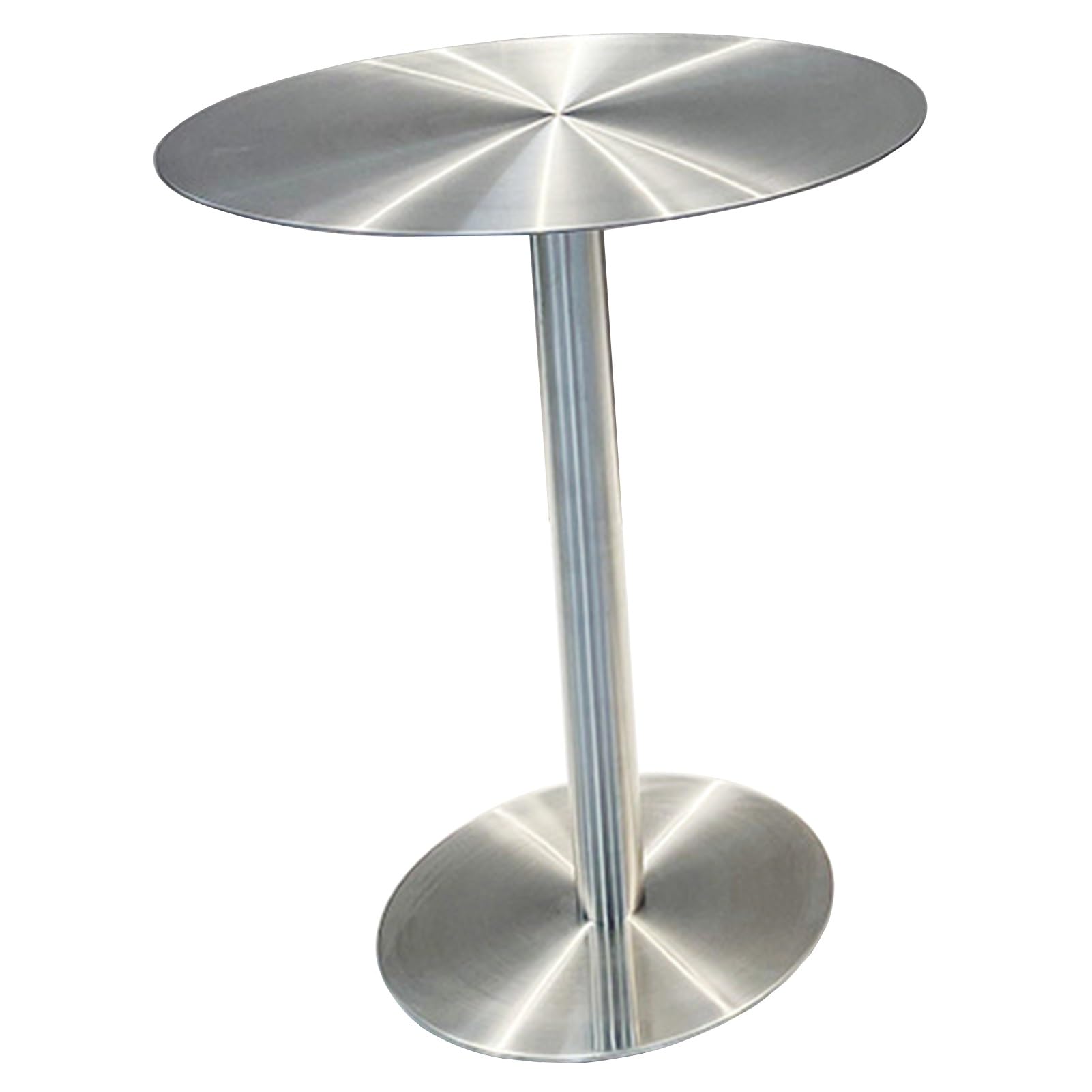 Tavolo da bar rotondo in acciaio inossidabile, tavoli da bistrot da bar con base stabile, tavolo da cocktail circolare per casa, ufficio, cucina