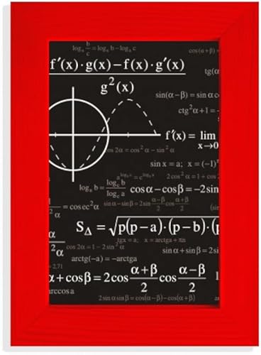 Miniatura 1 de DIYthinker Curve Graphs Mathematical Formula Calculations Picture Display Art Red Photo Frame