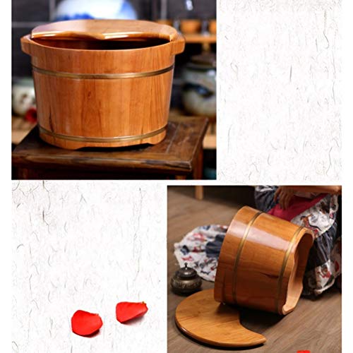 Spa de pies de barril de madera para pedicura miniatura 6