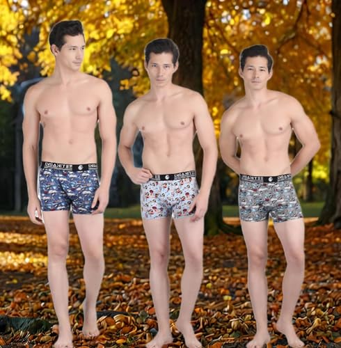 Image of Men's Extra Thin Elastic Nylon Underwear Long Comfortable Breathable Comfort All Over Printed Design Boxer