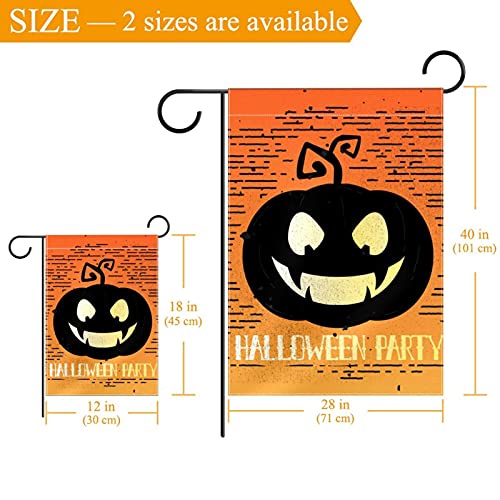 Drapeau de jardin citrouille double face résistant intempéries Halloween - 3