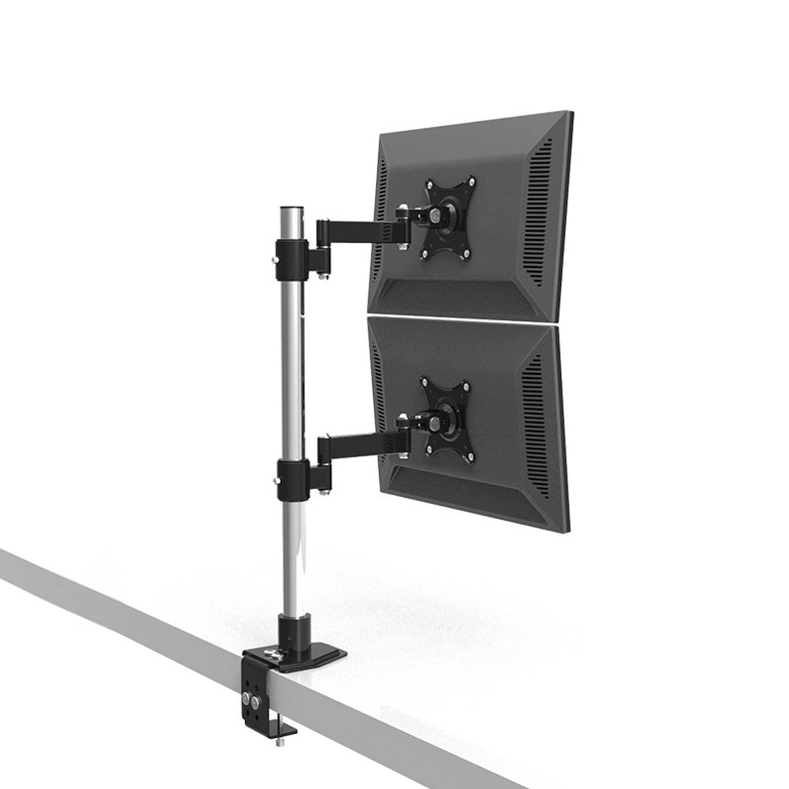 asdchZen Dual Monitor Stand,Heavy Duty Fully Adjustable Monitor Stand For 2 Monitors,Dual Monitor Mount For 17 To 27 Inch Computer Screens,80cm