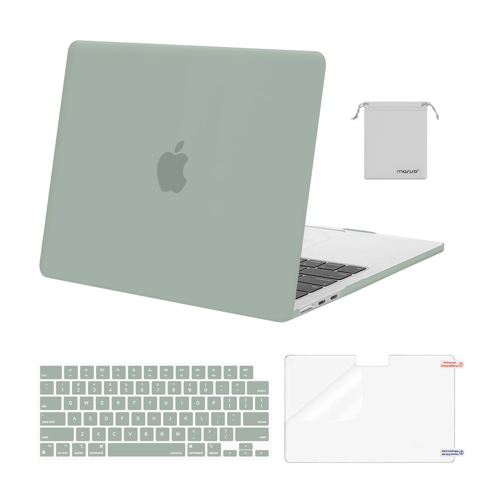 MOSISO Compatible with MacBook Air 13 inch Case 2026 2025 2024 2023 2022 M4 A3240 M3 A3113 M2 A2681,Plastic Hard Shell&Keyboard Cover&Screen Film&