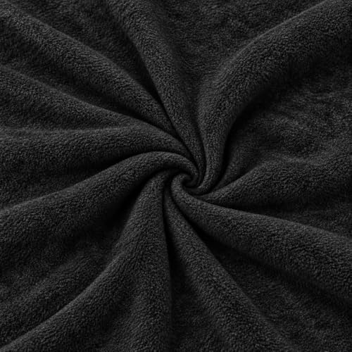 Barcelonetta | Polar Fleece Fabric by the Yard | Anti-Pill | 60" Wide | Soft, Plush | Cozy Apparels, Blankets, Liners, Pet Beds, Cushion (Charcoal, 1 Yard)
