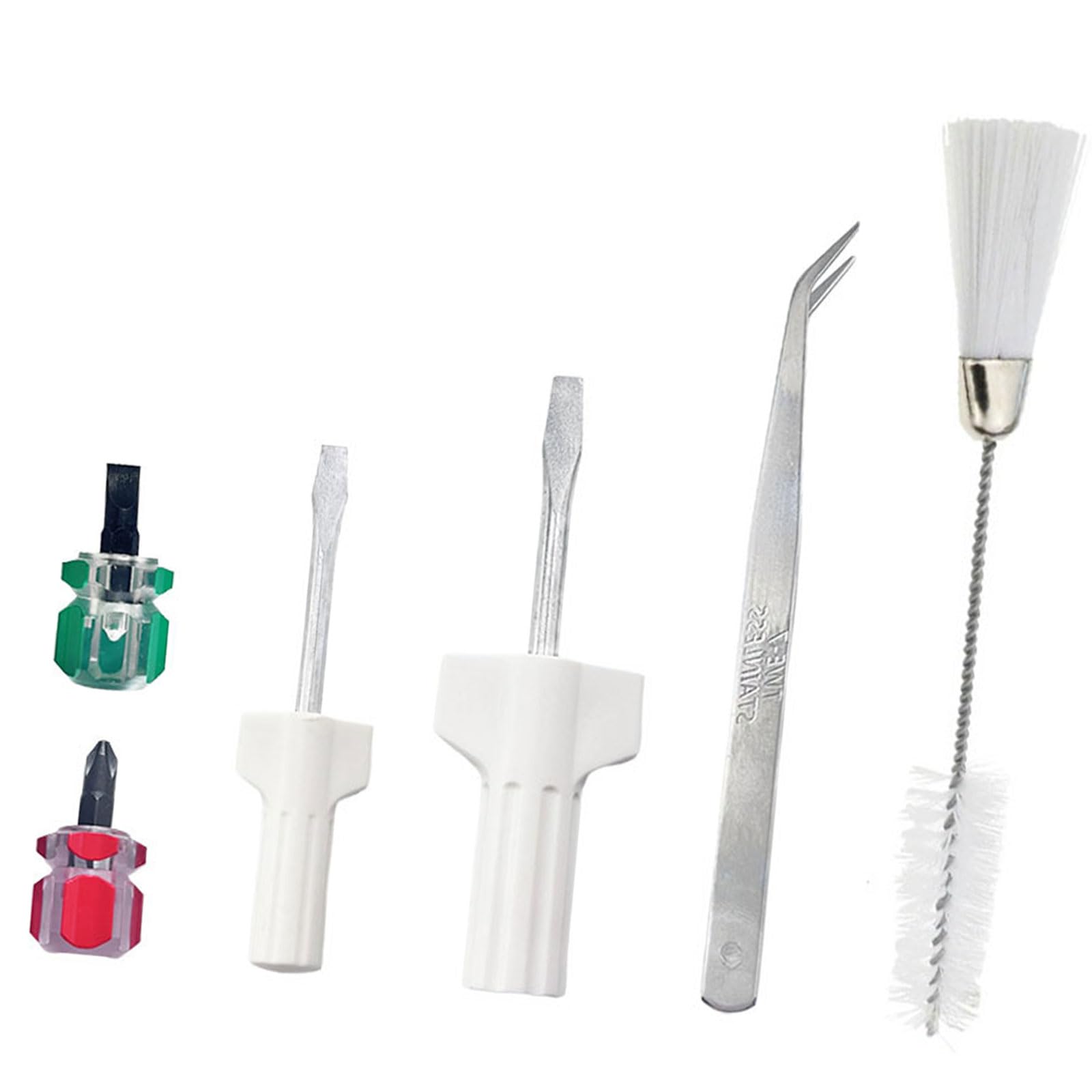 Tsophreniq Sewing Machine with Double Headed Lint Brush Bent Tip Tweezers Screwdrivers for Household Applications Keyboard Cleaner