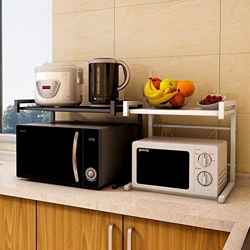 image for homespace FORU Expandable Microwave Oven Rack, Adjustable Length Micro