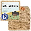 MagJo Aspen Nesting Pads for Chicken Coops - USA Grown Aspen Excelsior Nest Box Liners 13x13-12 Pack