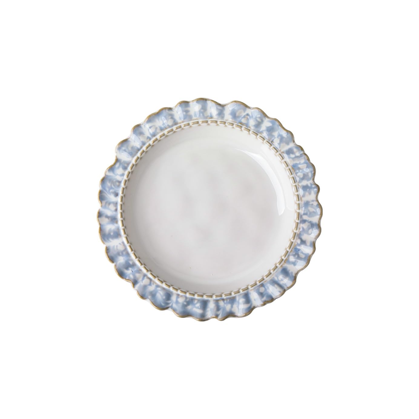 GFHTRELY Dinner Tray Lace Plate 8.5 Inch Ceramic Dinner Restaurant Kitchen Service Retro Dessert Steak Tableware Dinner Plate