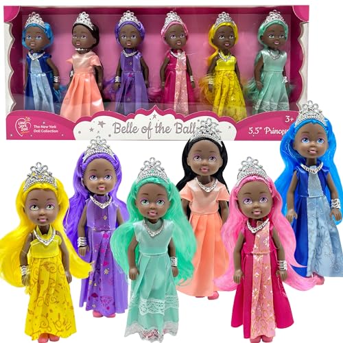 Set de 6 Muñecas Mini Princesas para Niñas miniatura 1