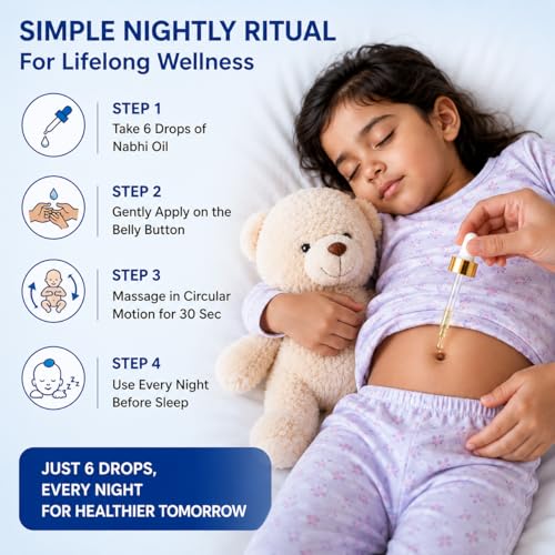 Image of Ved Sanjeevani Nabhi Oil for Kids & Babies | 72,000 Nadi Navel Therapy for Immunity, Growth & Bone Development | Ayurvedic | 30ml