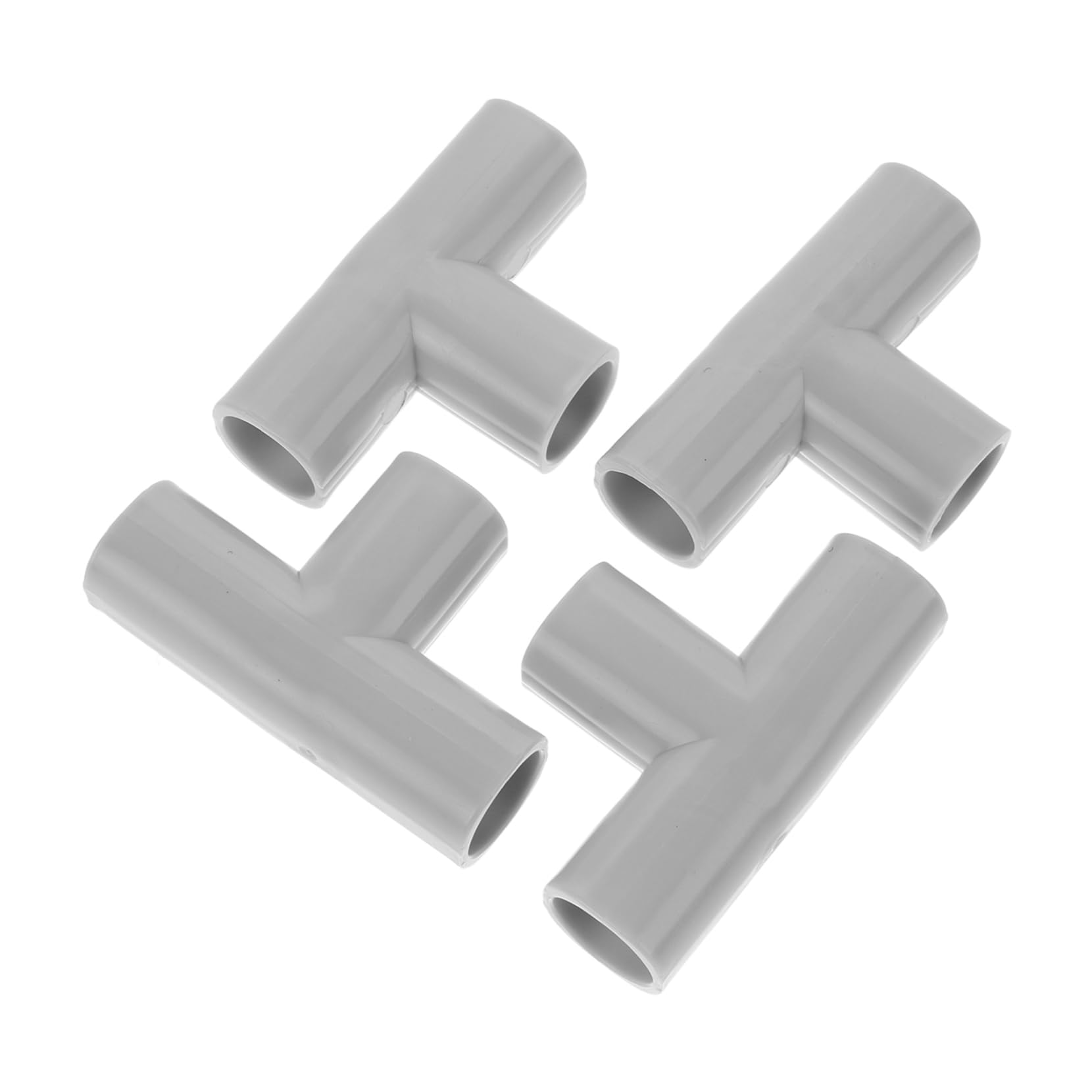 KOMBIUDA Play Gate for Toddlers PVC Fitting Connectors 3D Tee Pipe Connectors Corner Fittings for PVC Pipe DIY Light Grey