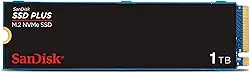 SSD Sandisk Plus - 1TB, NVMe, M.2 2280, Leitura até 3200MB/s, Gravação até 2500MB/s