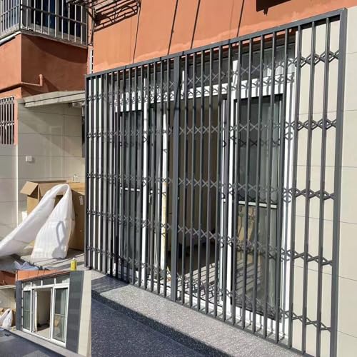 Rejilla de seguridad expandible para ventana, horizontal, deslizante, mosquitera, para sótano, 80 x 150 cm, protección antirrobo y barrera de seguridad