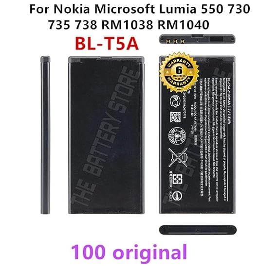 Image of Original BL-T5A Battery for Nokia Microsoft Lumia 550 730 735 738 RM1038 RM1040 Battery with 6 Month Warranty**(J0022)