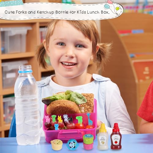 50 piezas de accesorios para caja Bento para niños que incluyen selecciones de alimentos mini bloque de construcción - Imagen 22 de 31