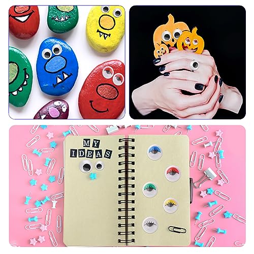 astaron 800pcs 4mm-12mm googly eyes self adhesive wiggle eyes for art craft supplies doll making and scrapbooking7 size