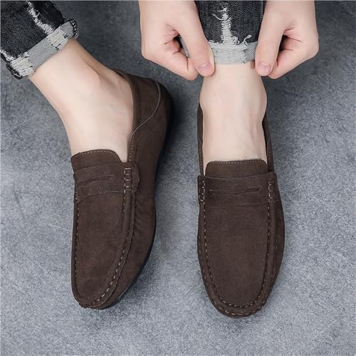 Loafers for Men PU Leather Loafers Flexible Flat Heel Casual Non-Slip Work Shoes2