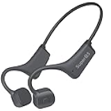 Bone Conduction Headphones IP67 Waterproof Wireless Bluetooth 5.2 Headset w/Dual CVC8.0 Noise-Canceling Mics Soft Silicone Sport Earphones for Running/Gym/Calls