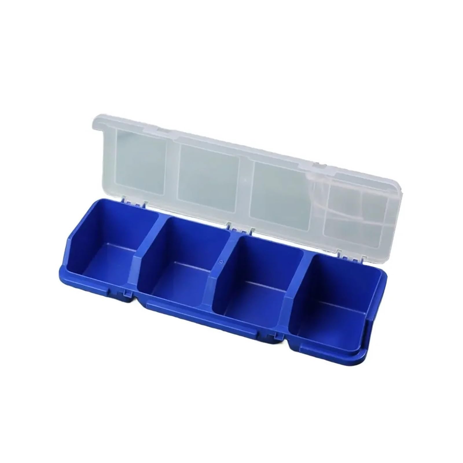 Screw Storage Organiser 2pcs Hardware Organizer Box 4 Compartments Small Parts Plastic Screw Store Nuts Bolts Storage