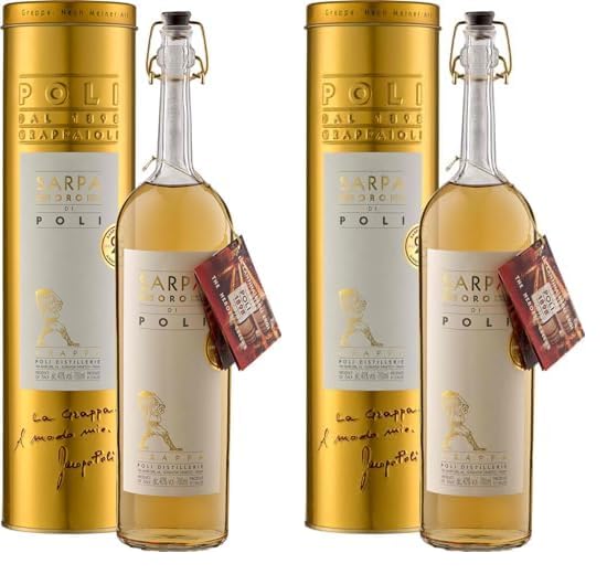 Jacopo Poli Grappa Sarpa Barrique di Poli in Geschenkröhre (1 x 0.7 l) (Packung mit 2)