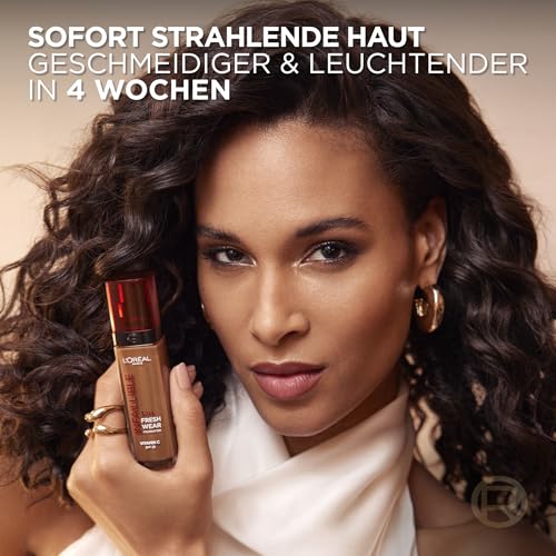 L'Oréal Paris Make-up, Wasserfest und langanhaltend, Flüssige Foundation mit LSF 25, Infaillible 32H Fresh Wear Make-up, 392 Cool, 30 ml – Ansicht 5