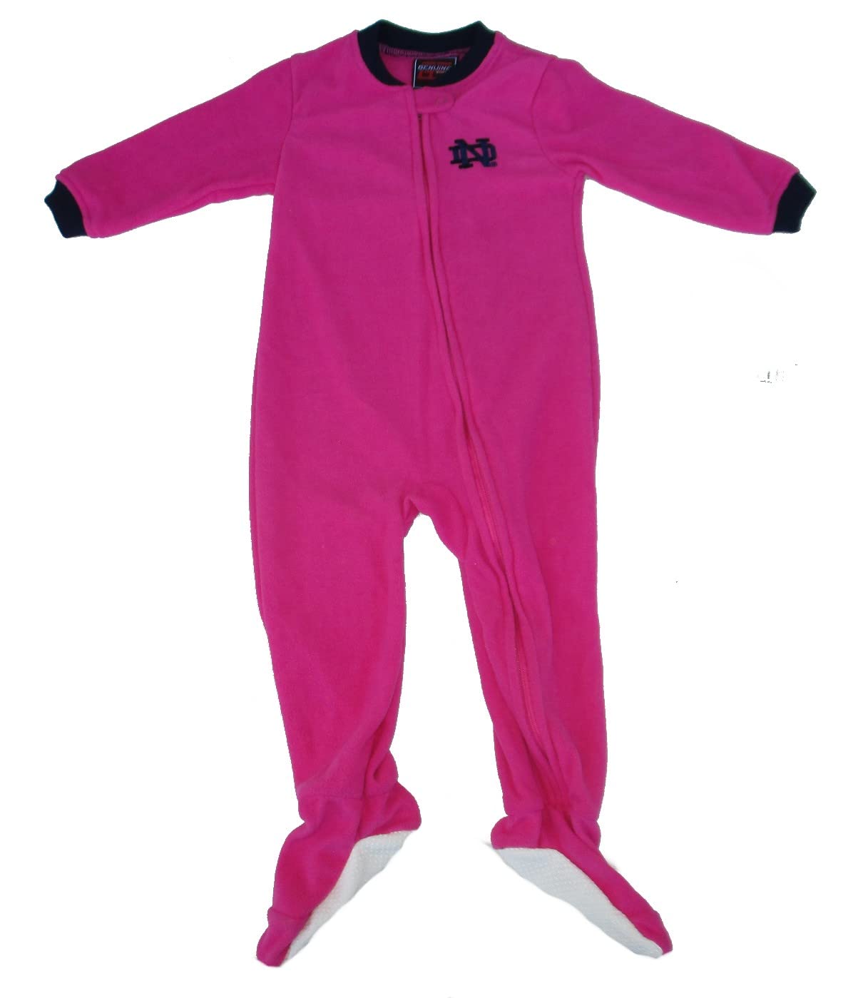 VF Notre Dame Fighting Irish Infant Fleece Footed Sleeper - Pink and Navy (Notre Dame Fighting Irish, 18 Months)