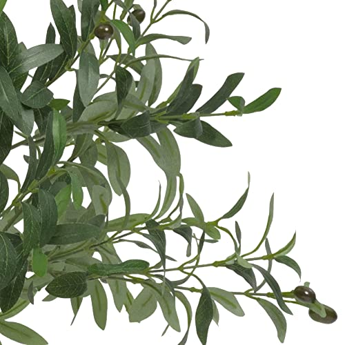GarveeHome Artificial Olive Tree, 5FT Tall Faux Silk Plant Faux Olive Tree with Pot for Office House Living Room Home Decor Housewarming Gift