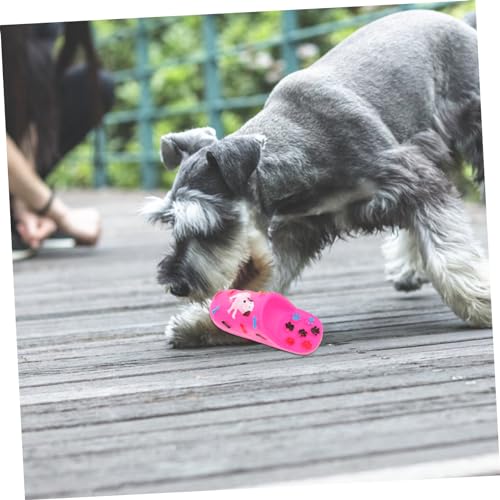 Angoily 2 Stück Bissfestes Kauspielzeug Aus Ungiftigem Gummi Mit Pfeifton Tiergerechtes Backenzahn Spielzeug Für Hundewelpen Hausschuh Design Für Haustierbeschäftigung