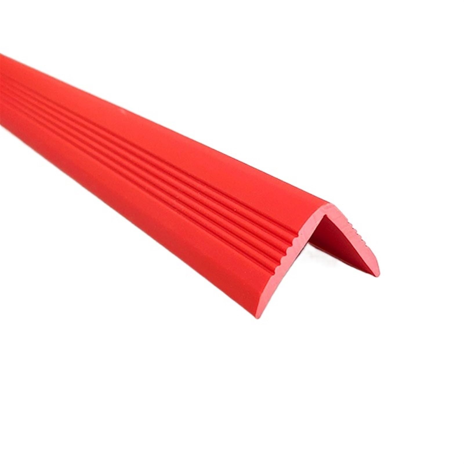10Meters Stair Nosing Self Adhesive Edge Protector, Wall Corner Waterproof Edging Anti Slip Trim PVC Strips Staircase Step Treads(Red,2.5x2.5CM 10meter)