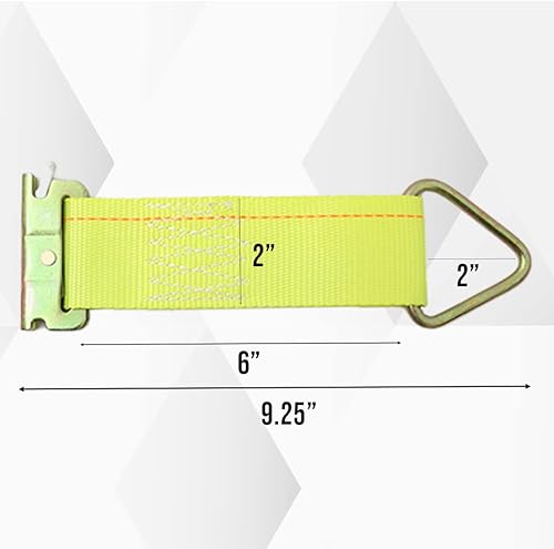 Miniatura 4 de BoxerTool E Track - Correa de amarre de 2 x 6 pulgadas con anillo en D para seguridad de carga, paquete de 10 unidades