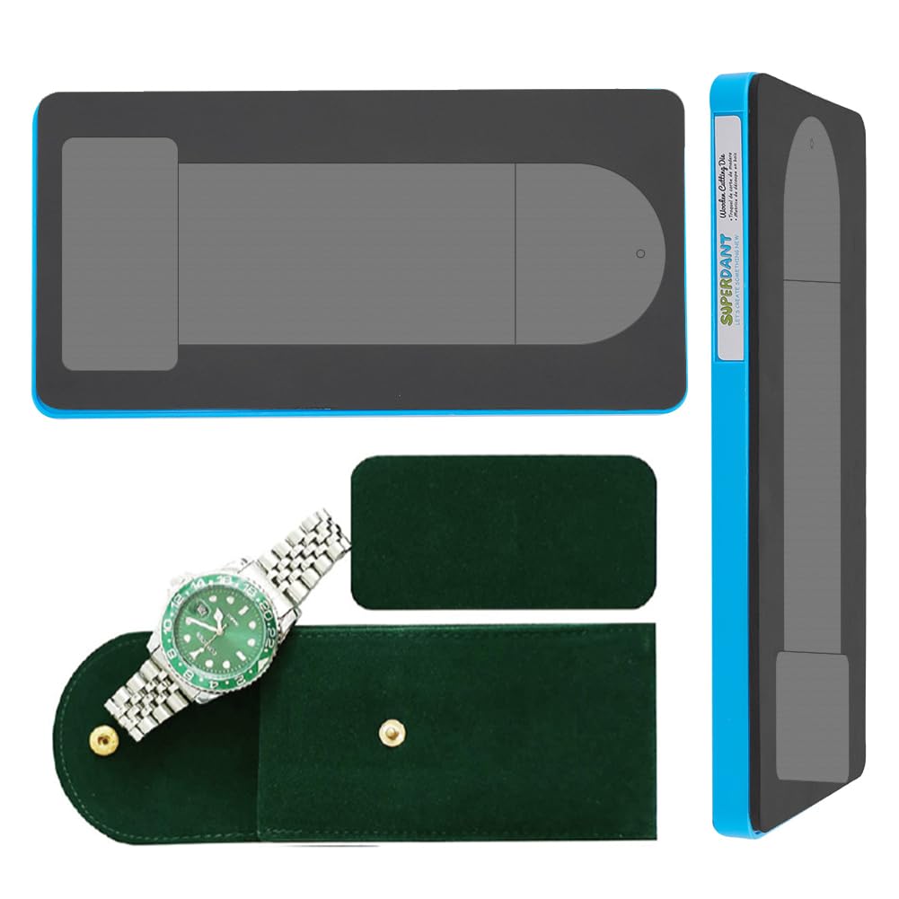 SUPERDANT Leder Stanzformen Uhrentasche Reisehalter Einzelnes Uhrengehäuse Holzstanzungen Uhrenrollen Leder Stanzform Für DIY Kunsthandwerk Stanzmaschine Tragbare Uhrengehäuse Stanzform