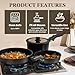 KIKCOIN Pots and Pans Set, 30 Pack Nonstick Cookware Set Detachable Handle, Induction RV Kitchen Cooking Set with Removable Handle, Frying Pans, Casserole - Dishwasher/Oven Safe, PFOA Free