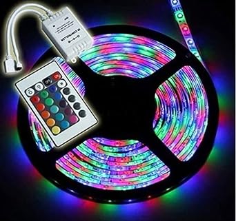 Rgb Serit Isik Aydinlatma 5 Metre Led Animasyonlu Tak Çalistir Kumandali Trafolu