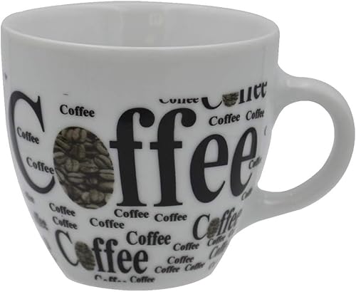 Miniatura 2 de Juego de 2 tazas de café expreso (2.5 onzas) Juego de tazas de cerámica con distintivas frases vintage de café surtidas, en exclusivo juego de