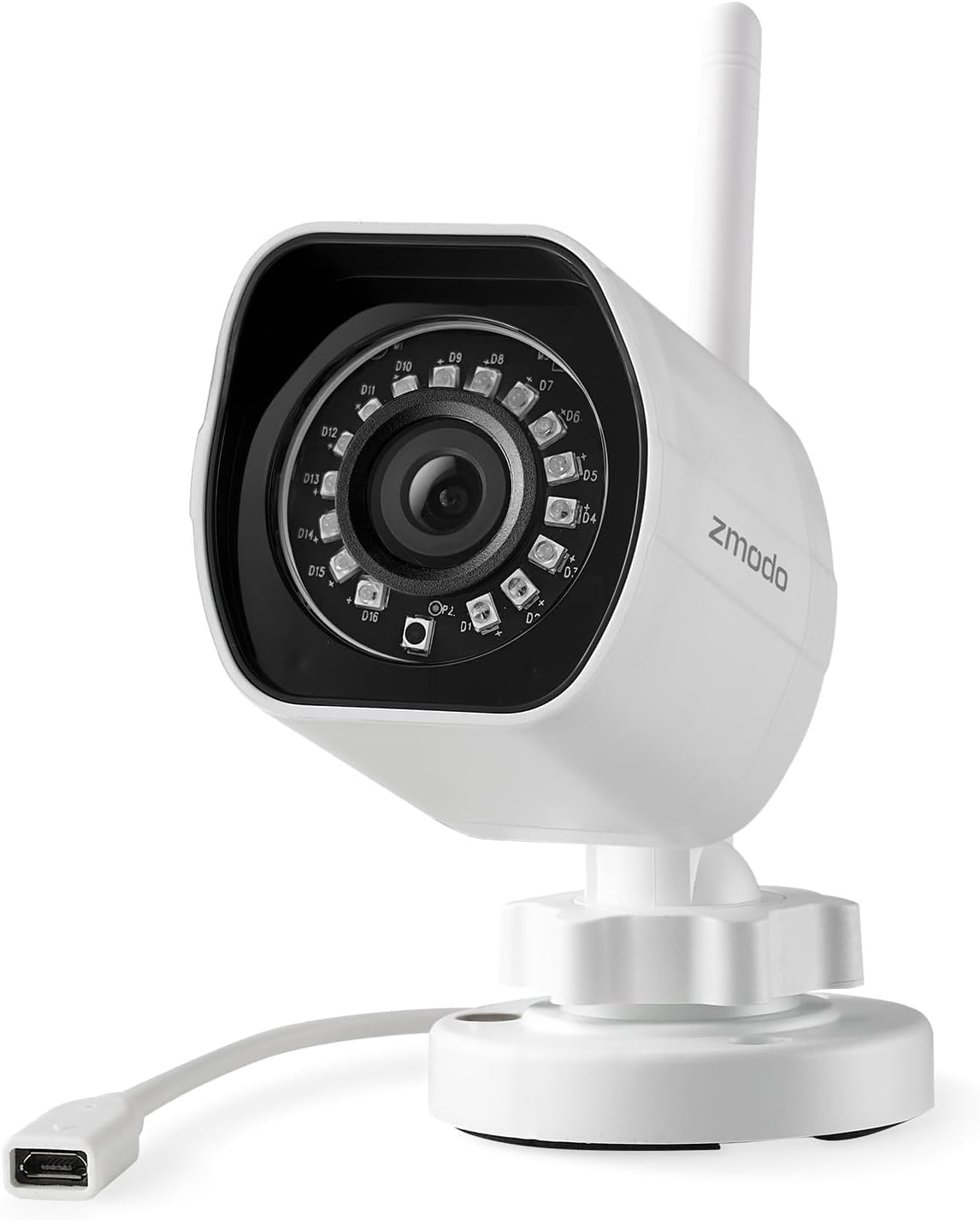 Zmodo 1080p Full HD Outdoor Wireless Security, Smart Home Indoor Outdoor WiFi IP Cameras with Night Vision, Plug-in, Compatible with Alexa