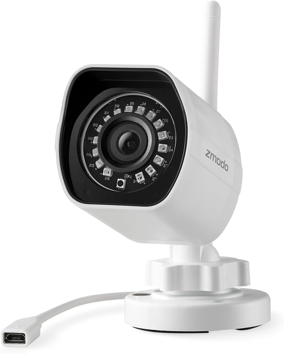 Zmodo 1080p Full HD Outdoor Wireless Security, Smart Home Indoor Outdoor WiFi IP Cameras with Night Vision, Plug-in, Compatible with Alexa