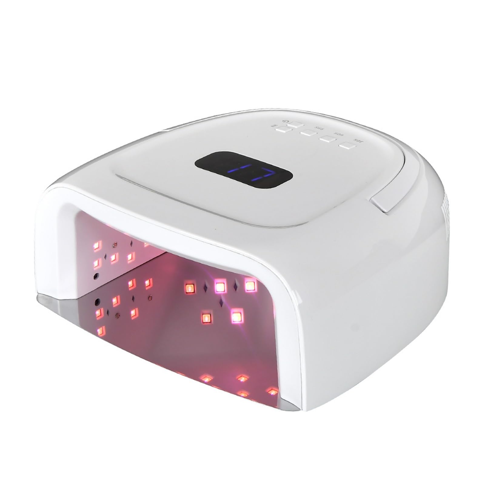 Lampa UV do paznokci, Lampa LED UV do paznokci 60W Suszarka Akumulatorowa lampa Bezprzewodowy lakier żelowy Cure Light Bezprzewodowa Maszyna manicure(Red light)