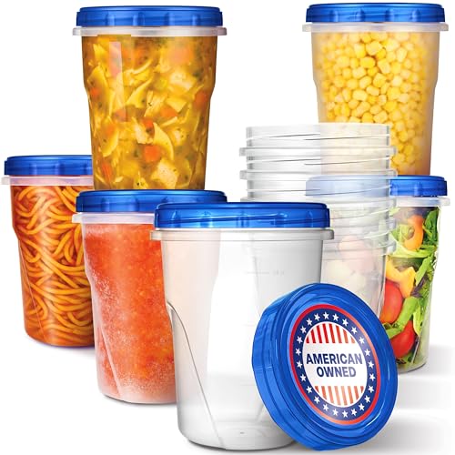 Stock Your Home 32oz Plastic Containers (6 Pack)