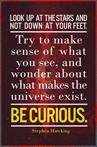 Image of Set Of 6 Science Space Themed Classroom Poster Inspirational Motivational Educational Astronomy Room 16x24 inch